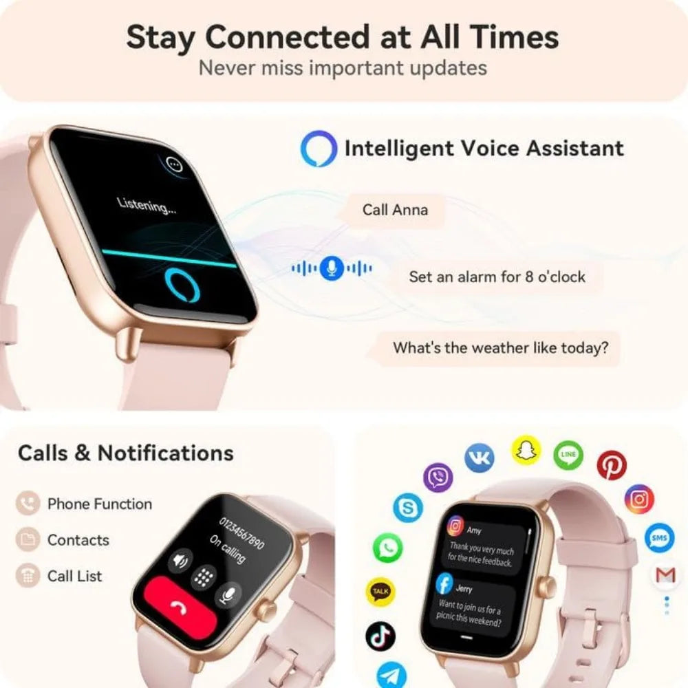 Waterproof Fitness Tracker with Built-in Alexa