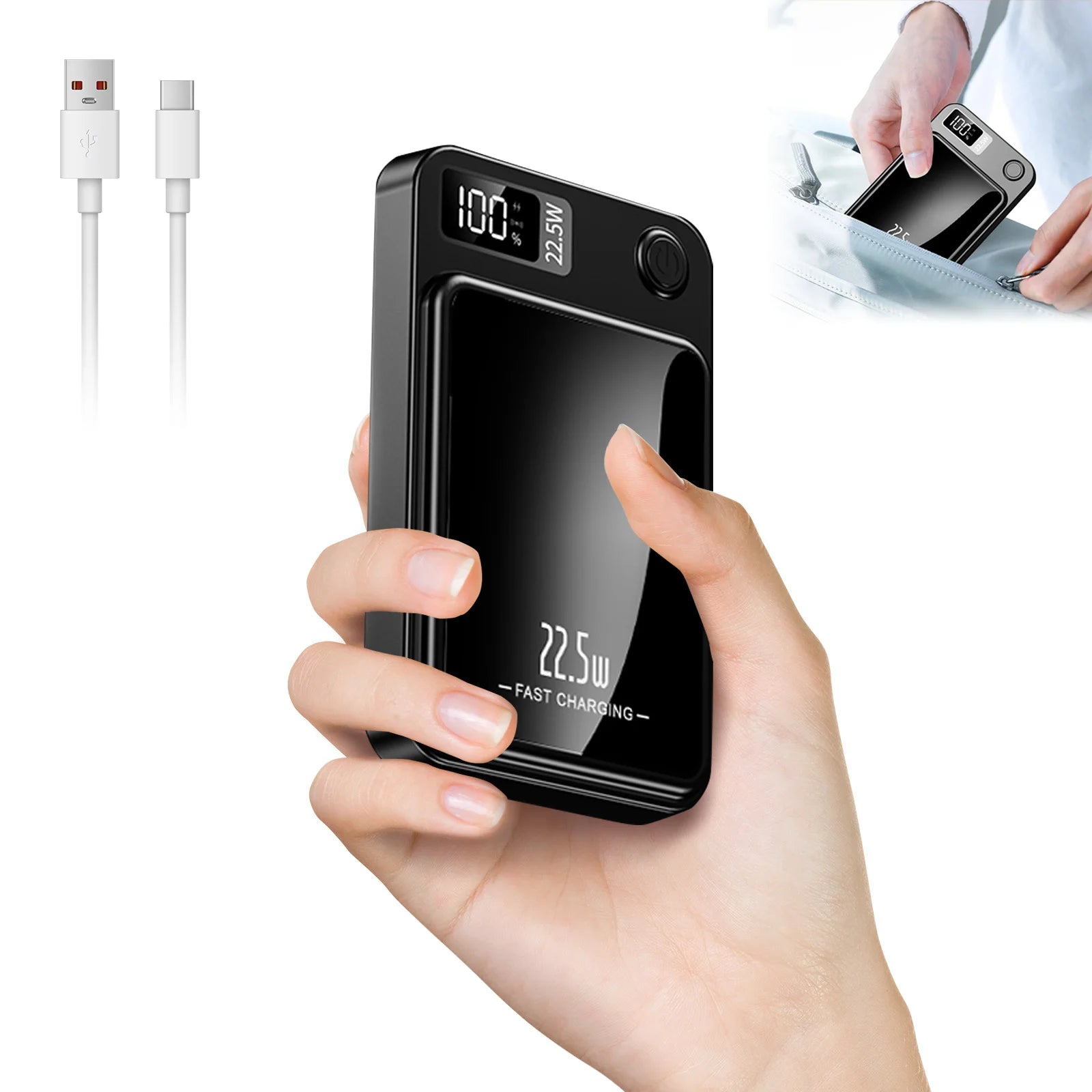 Fast Charging Magnetic Wireless Power Bank For Iphone