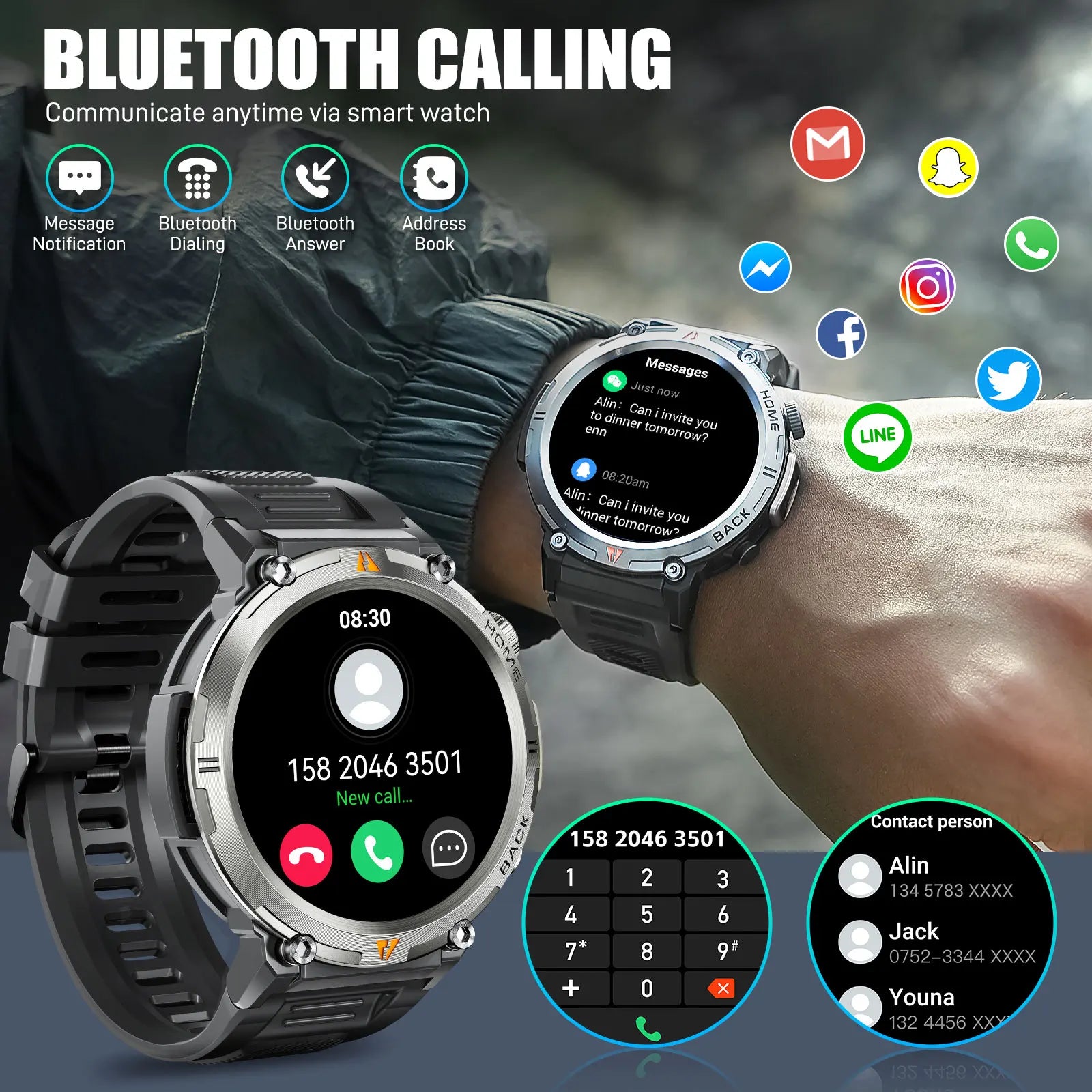 Bluetooth Call Smart Watch for Men
