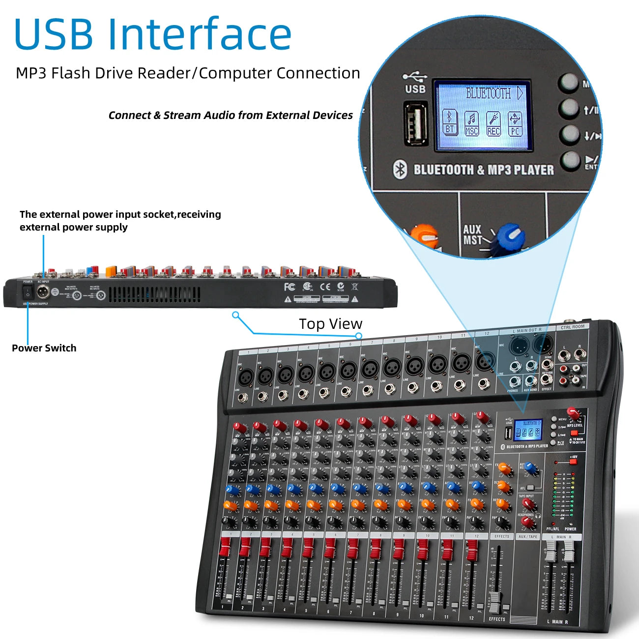 12 Channel Mixing Console