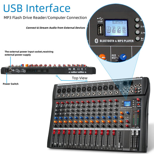 12 Channel Mixing Console