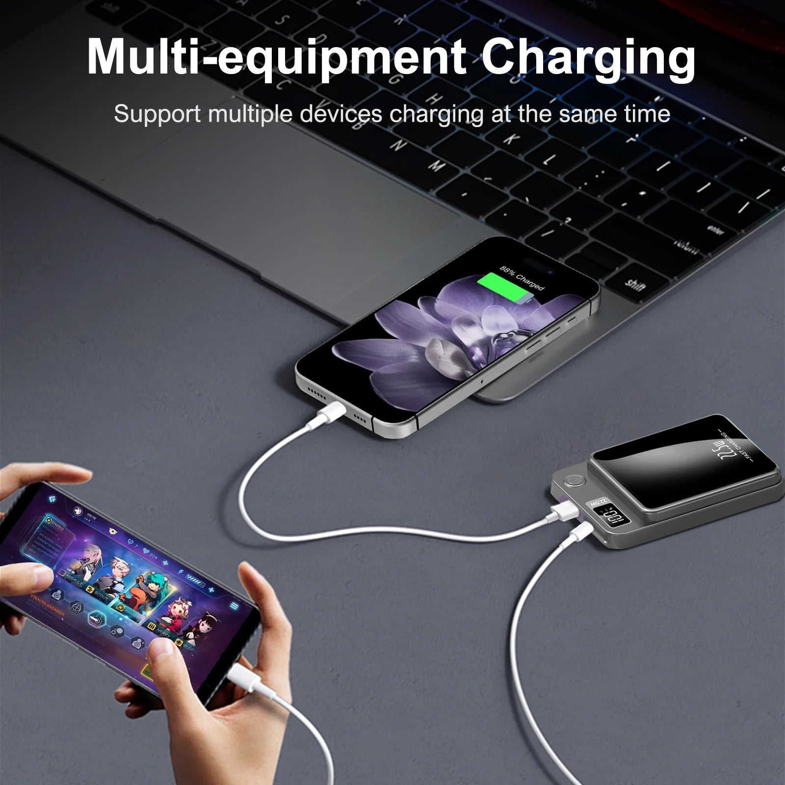 Fast Charging Magnetic Wireless Power Bank For Iphone