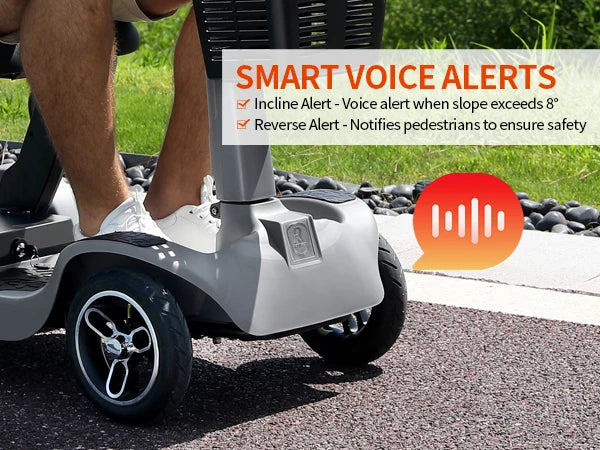 Gray Portable 4 Wheel Mobility Scooter
