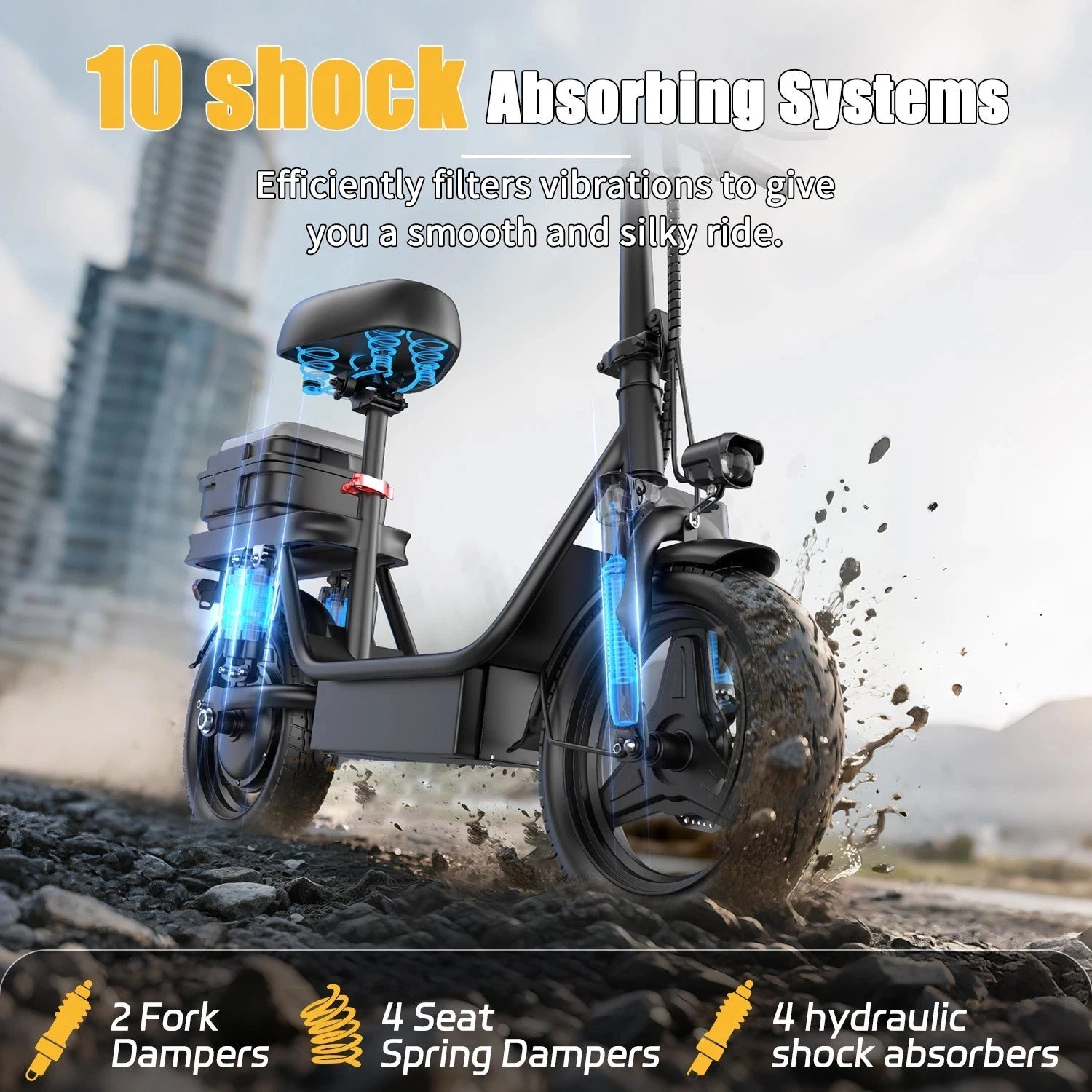 Folding Electric Scooter With 14" Tires