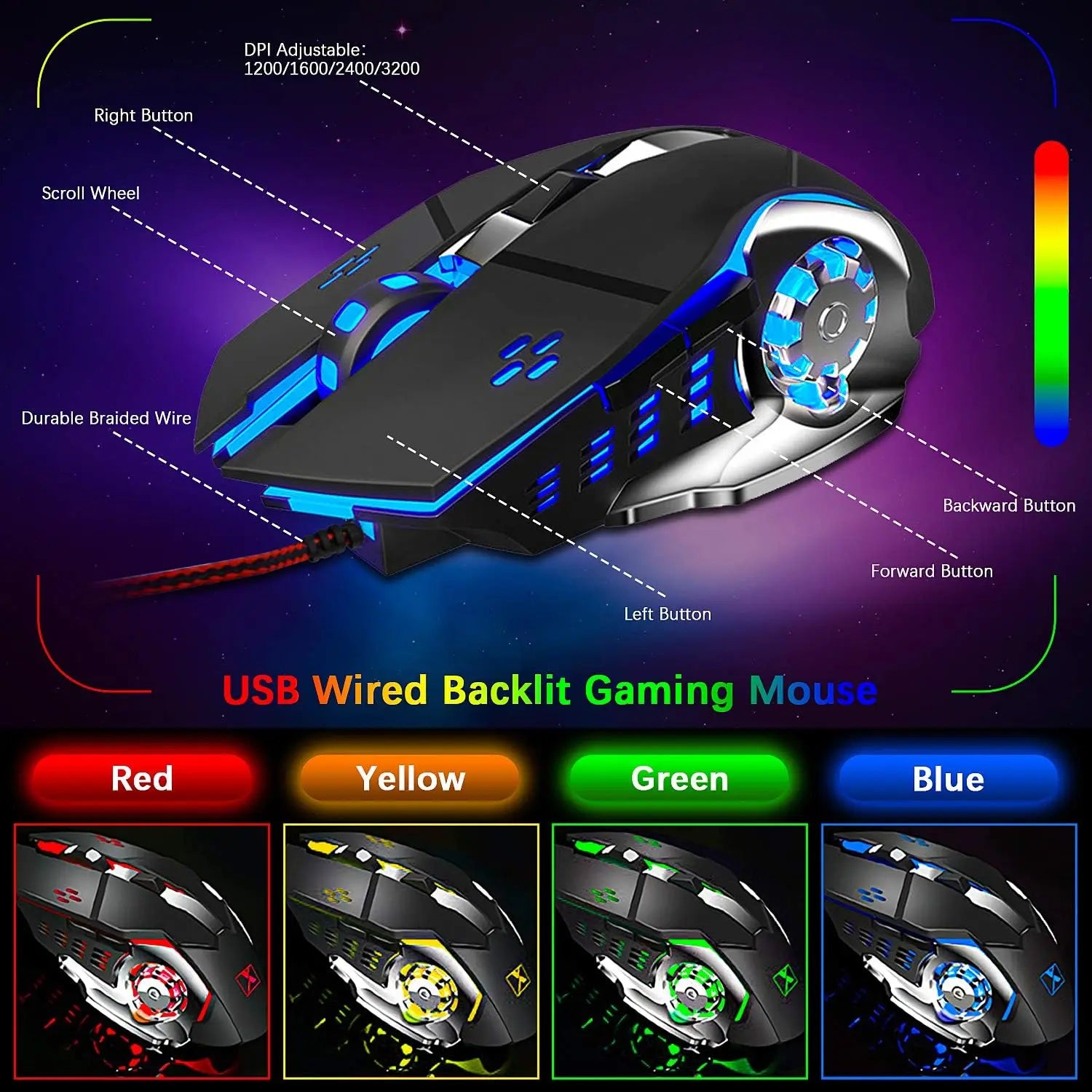 Gaming Keyboard Combo with Mouse