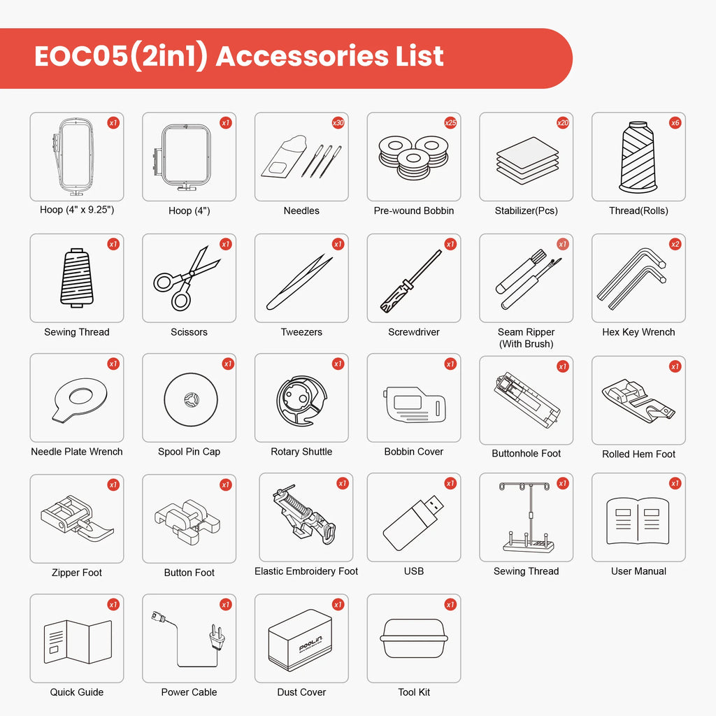 2in1 Embroidery Sewing Machine