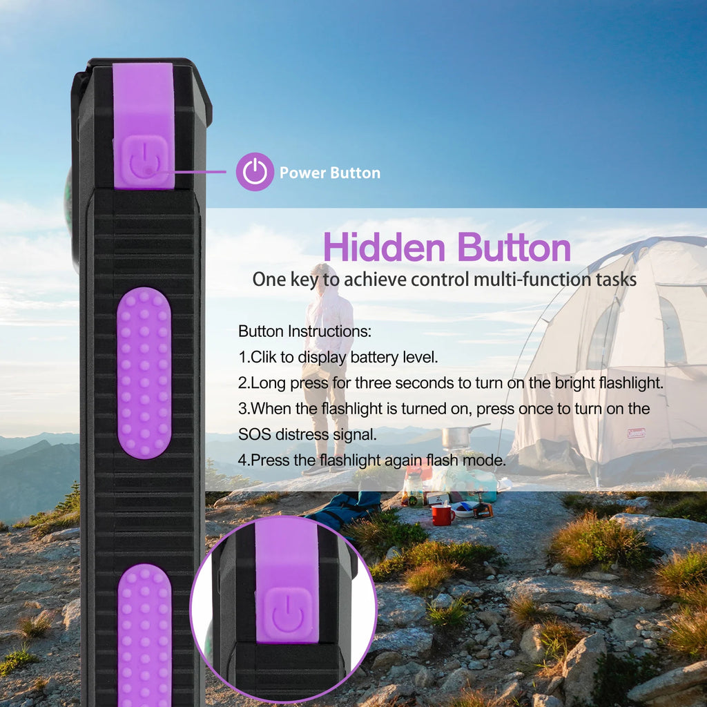 Portable Solar Power Bank With LED Flashlight