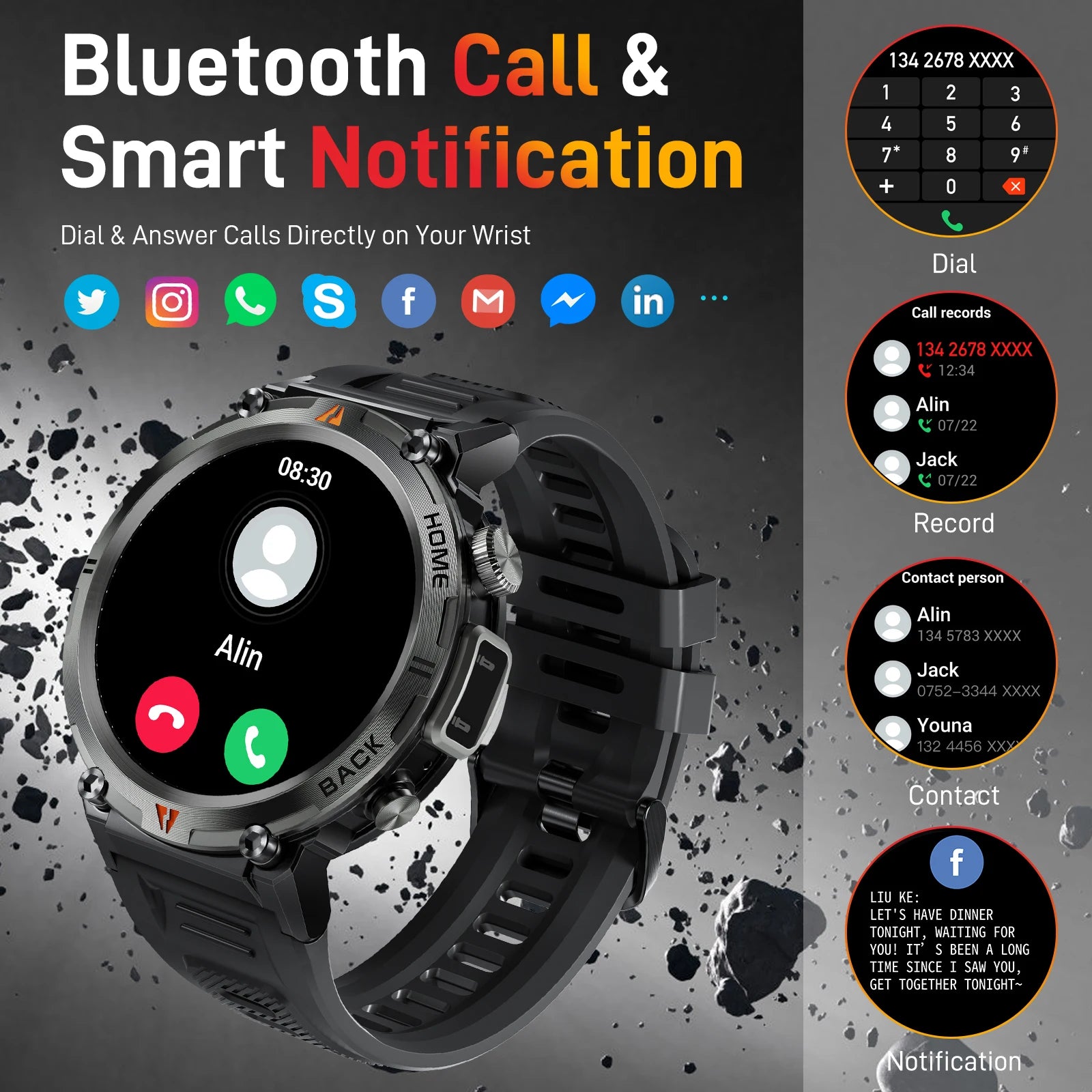 Bluetooth Call Smart Watch for Men