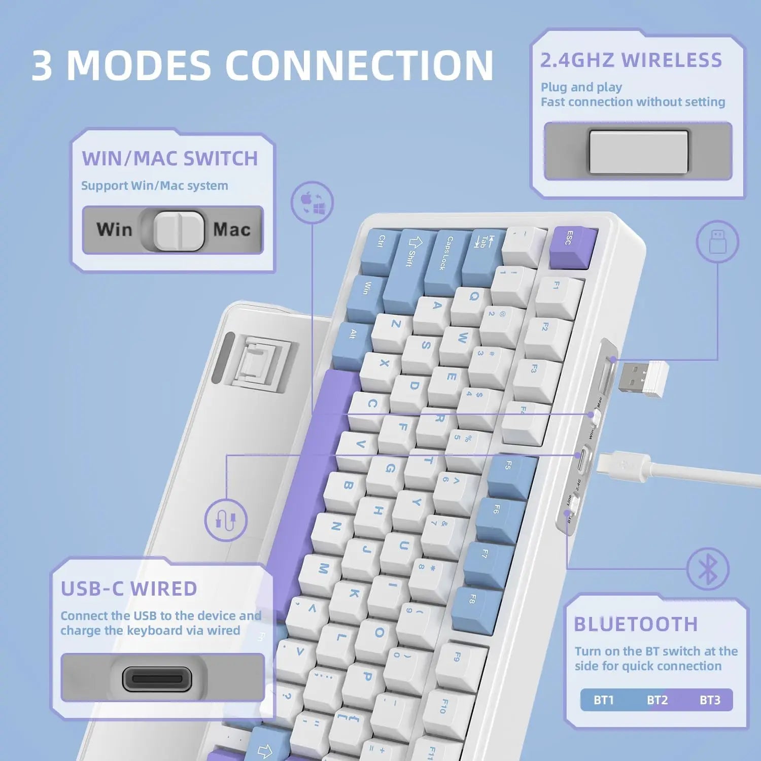 Wireless Mechanical Gaming Keyboard