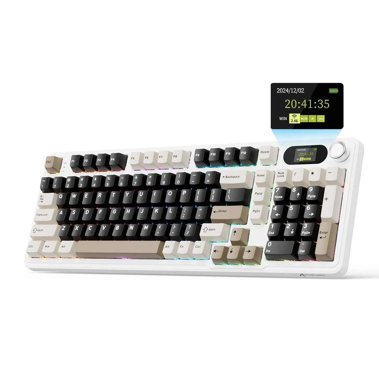 Wireless Mechanical Keyboard with Screen & Knob