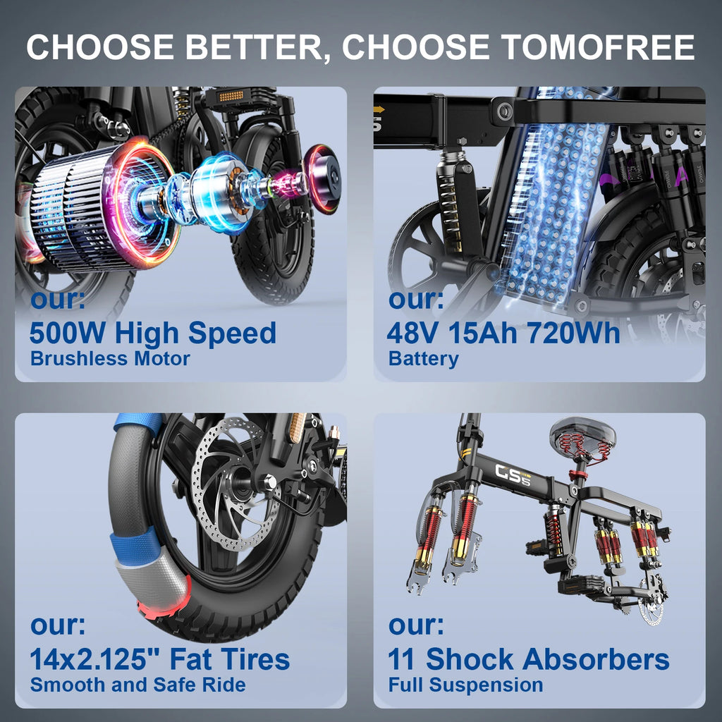 500W Folding Electric Bike