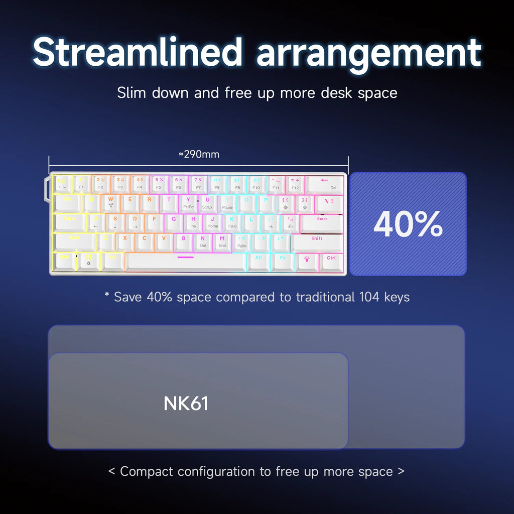 Wired Mechanical Keyboard, Mixed Back-light