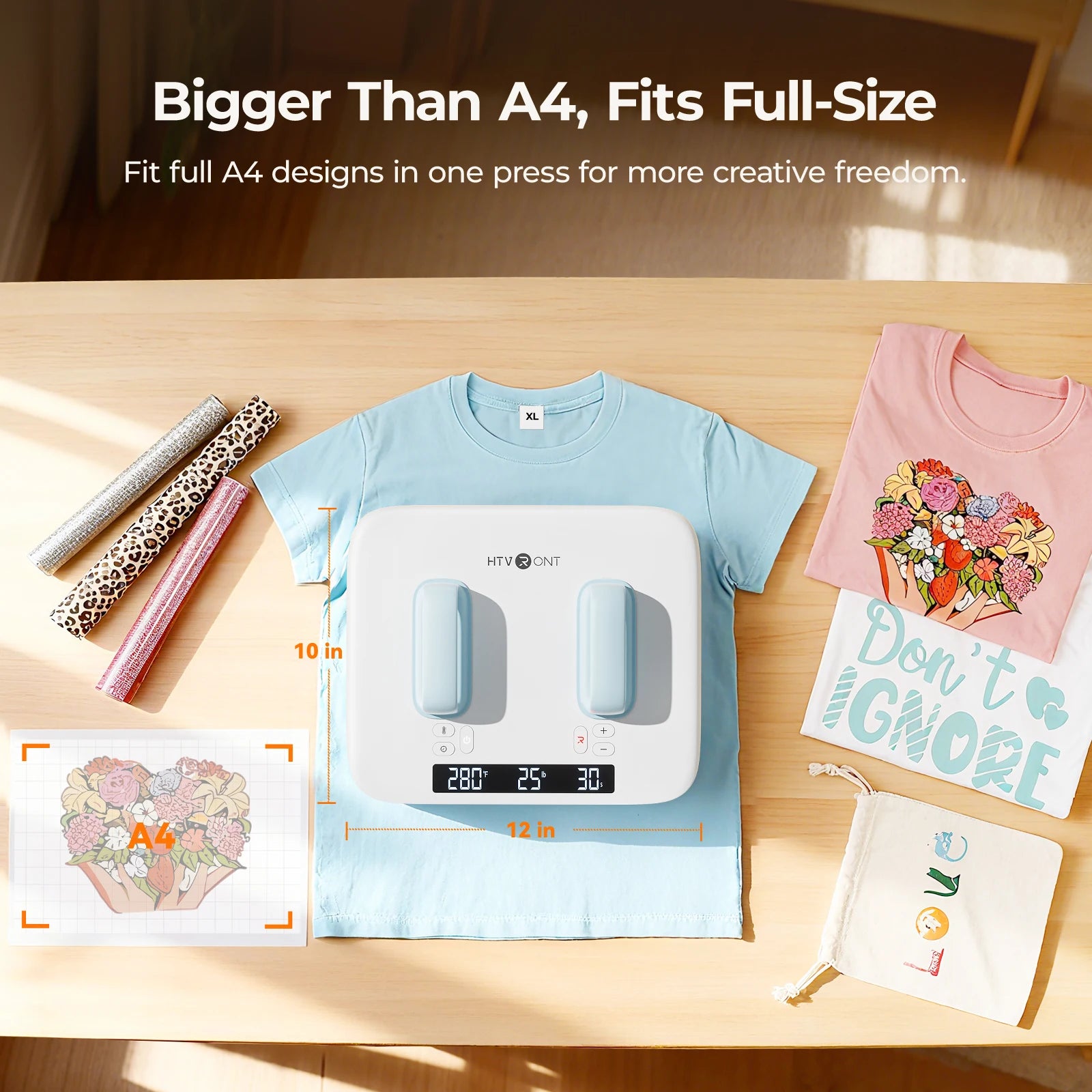 12x10 in Portable Heat Press Machine