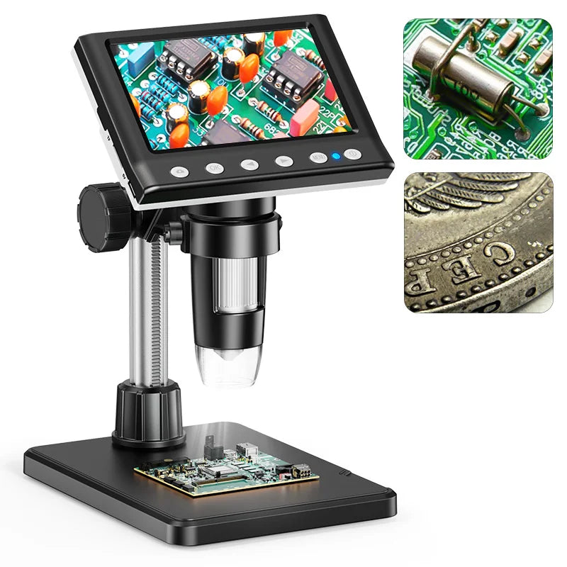 4.3'' Portable Digital Microscope With Video Capture