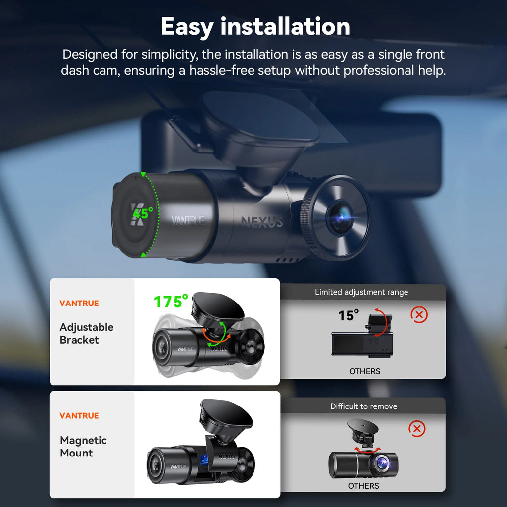 Dual Dash Camera with IR Night Vision