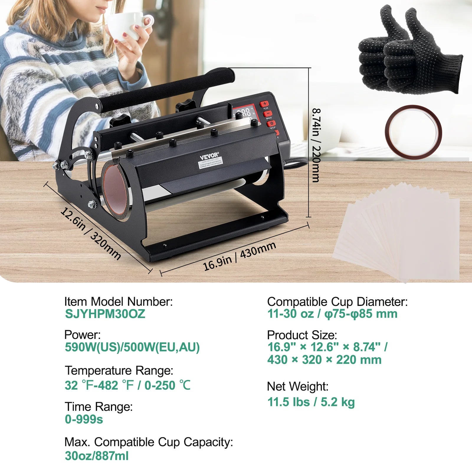 Tumbler Heat Press Machine 2 Station 11-30oz