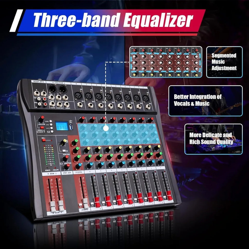 8 Channel  Audio Mixer