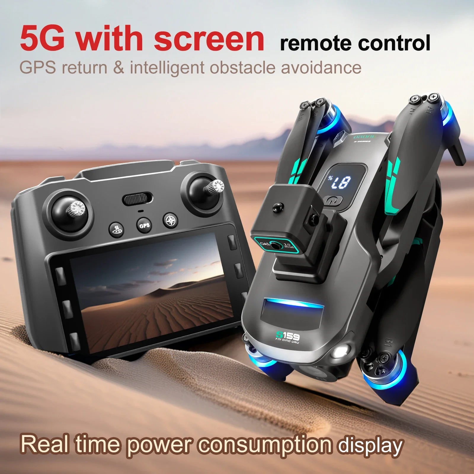 Dual Camera Professional  Foldable Quadcopter