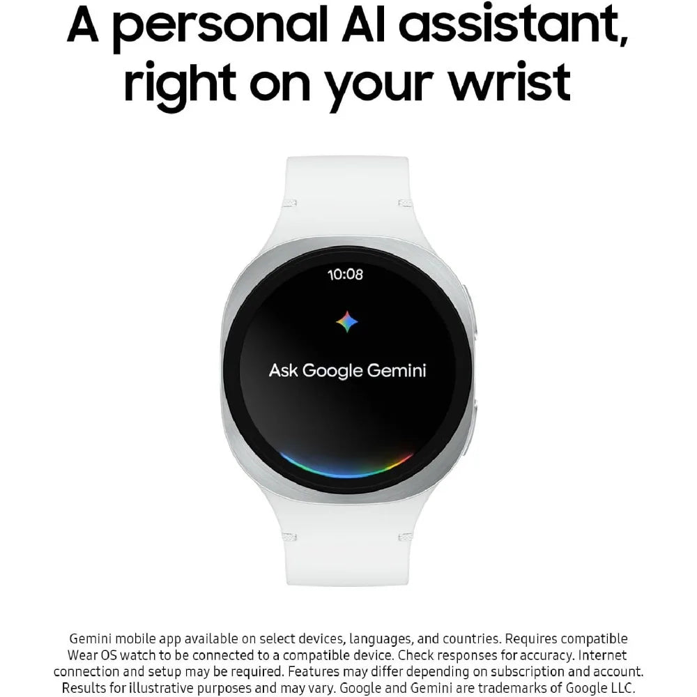 44mm Silver Smartwatch with Fitness Tracking