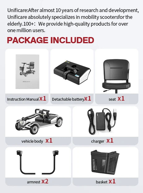 Foldable 4-Wheel Mobility Scooter