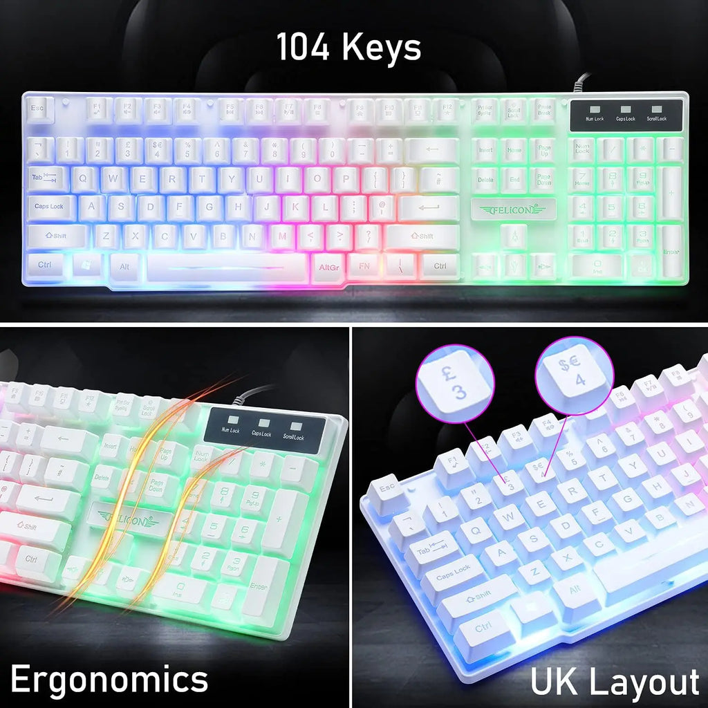 4 in 1 Gaming Set Keyboard&Mouse&Headset&Mouse Pad