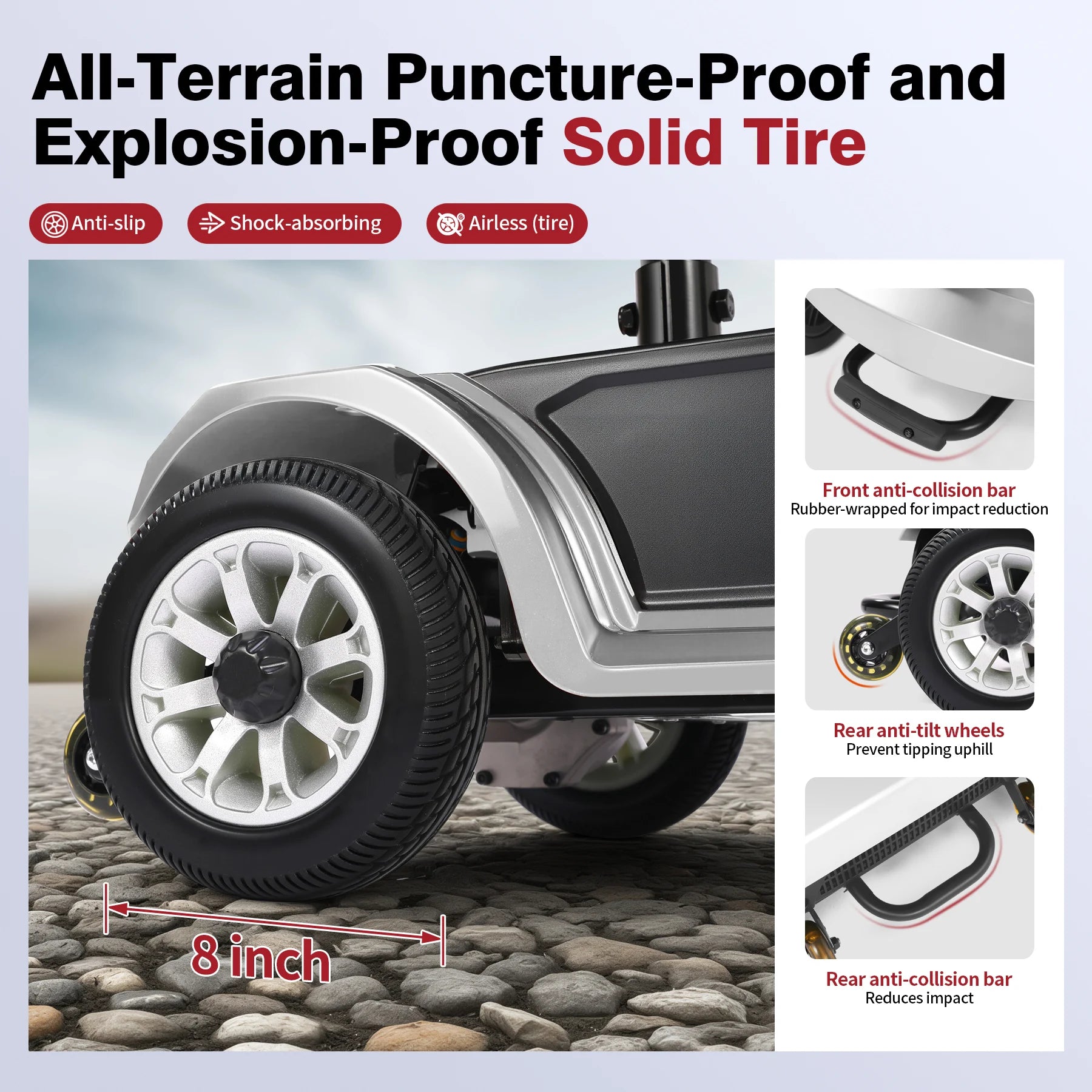 Foldable 4 Wheel Mobility Scooter for Seniors