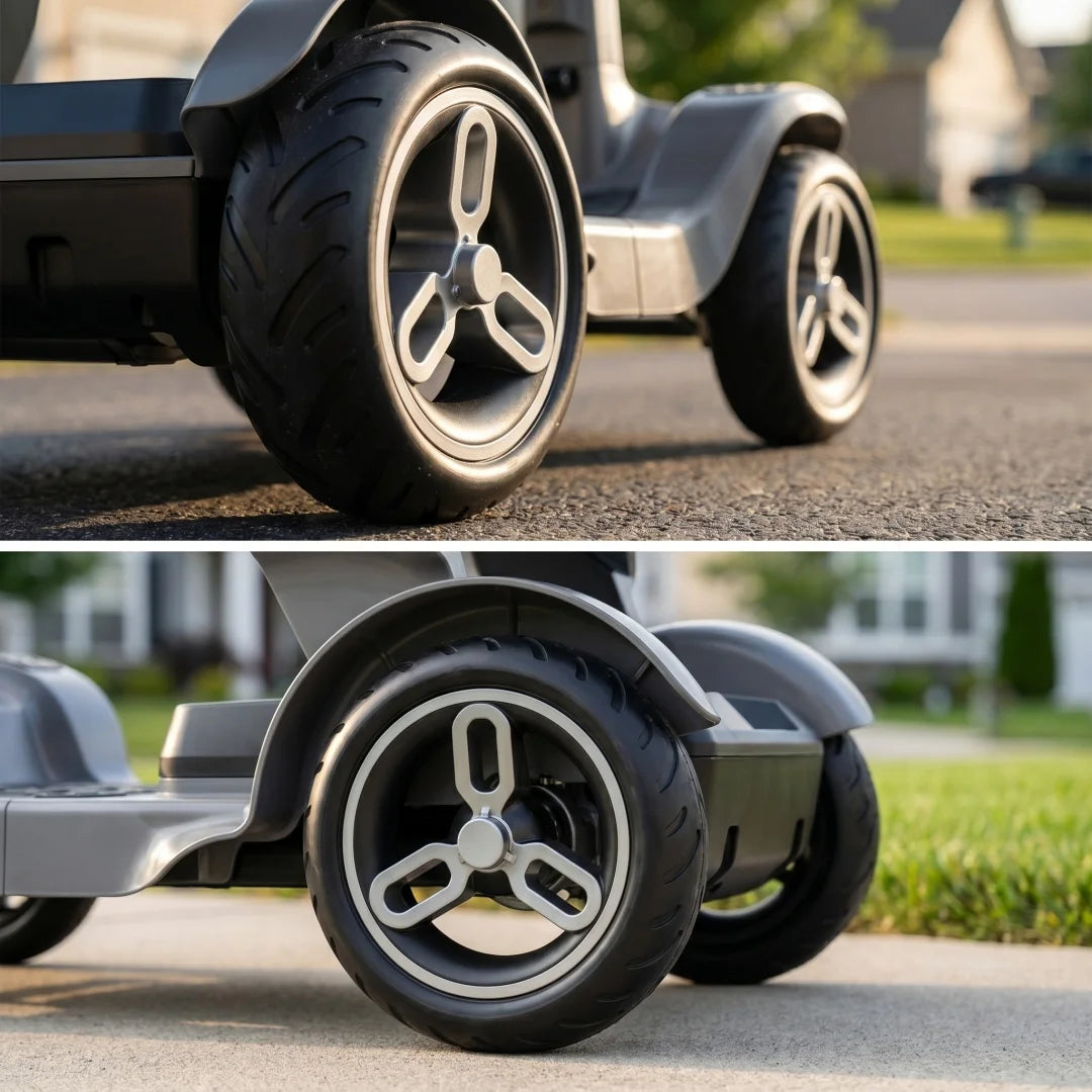Gray Portable 4 Wheel Mobility Scooter