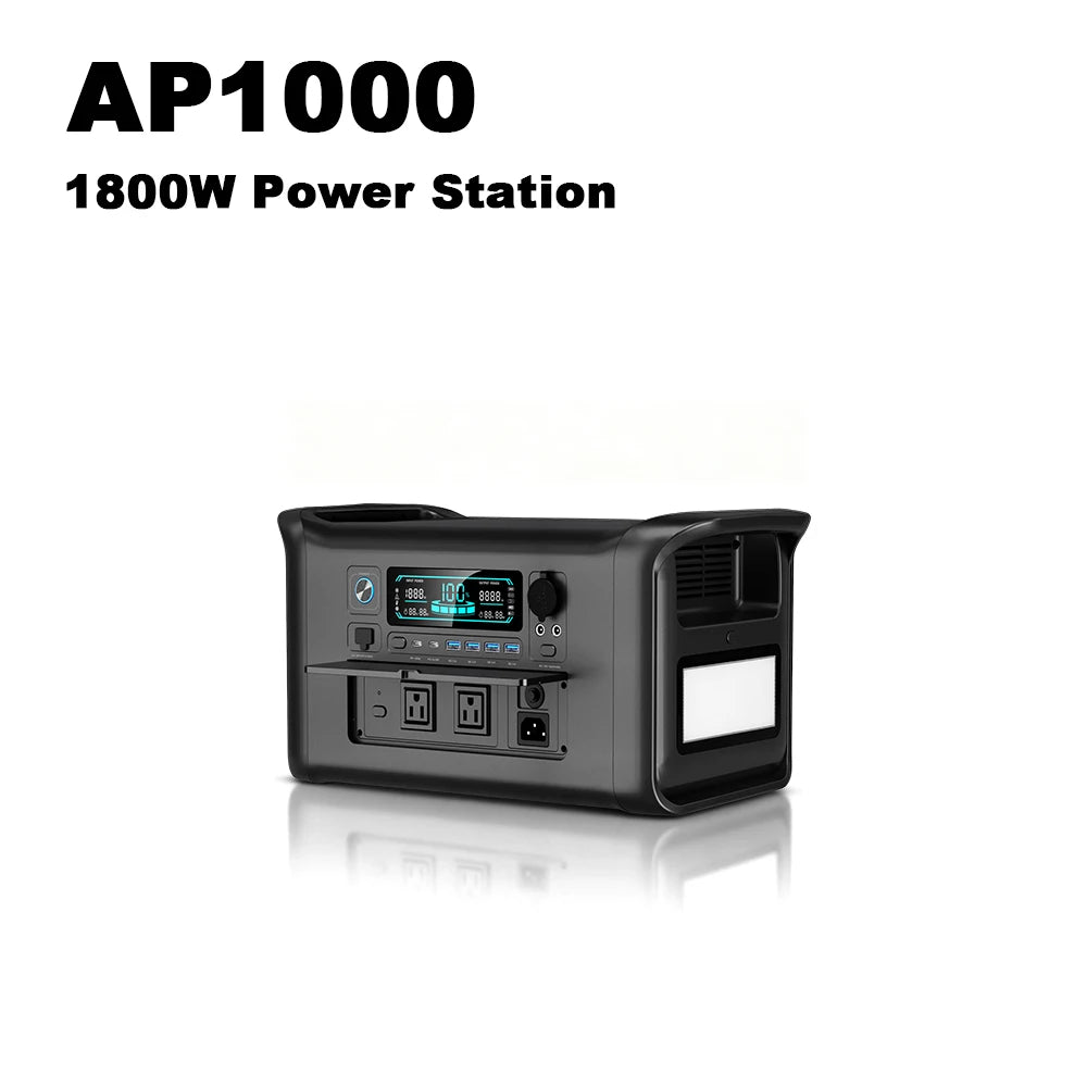 CTOLITY 1024Wh 345Wh 192Wh Portable Solar Generator Energy Storage Lifepo4 Battery Power Bank for Outdoor USB Type-C Solar Panel