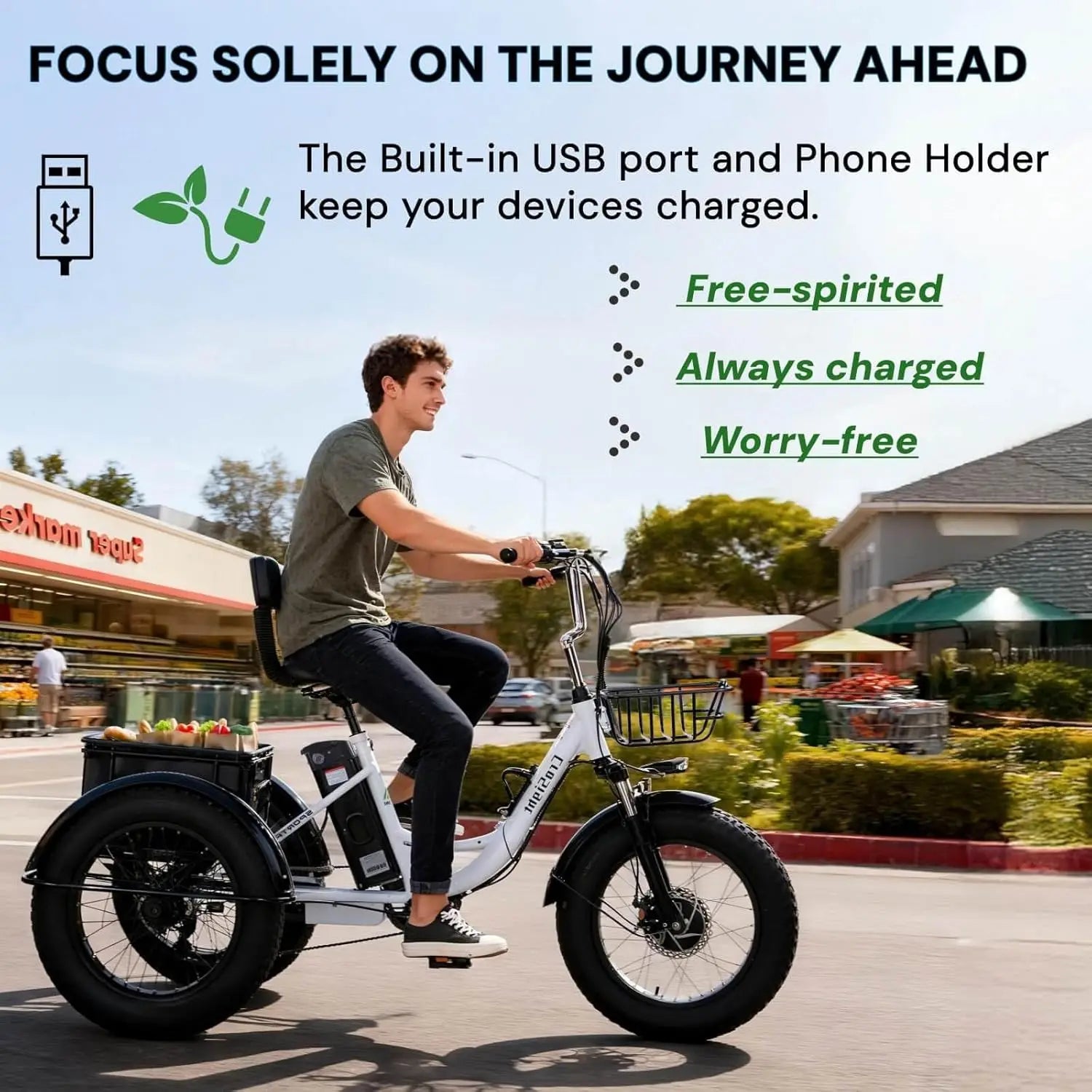 Electric Folding Tricycle for Adults