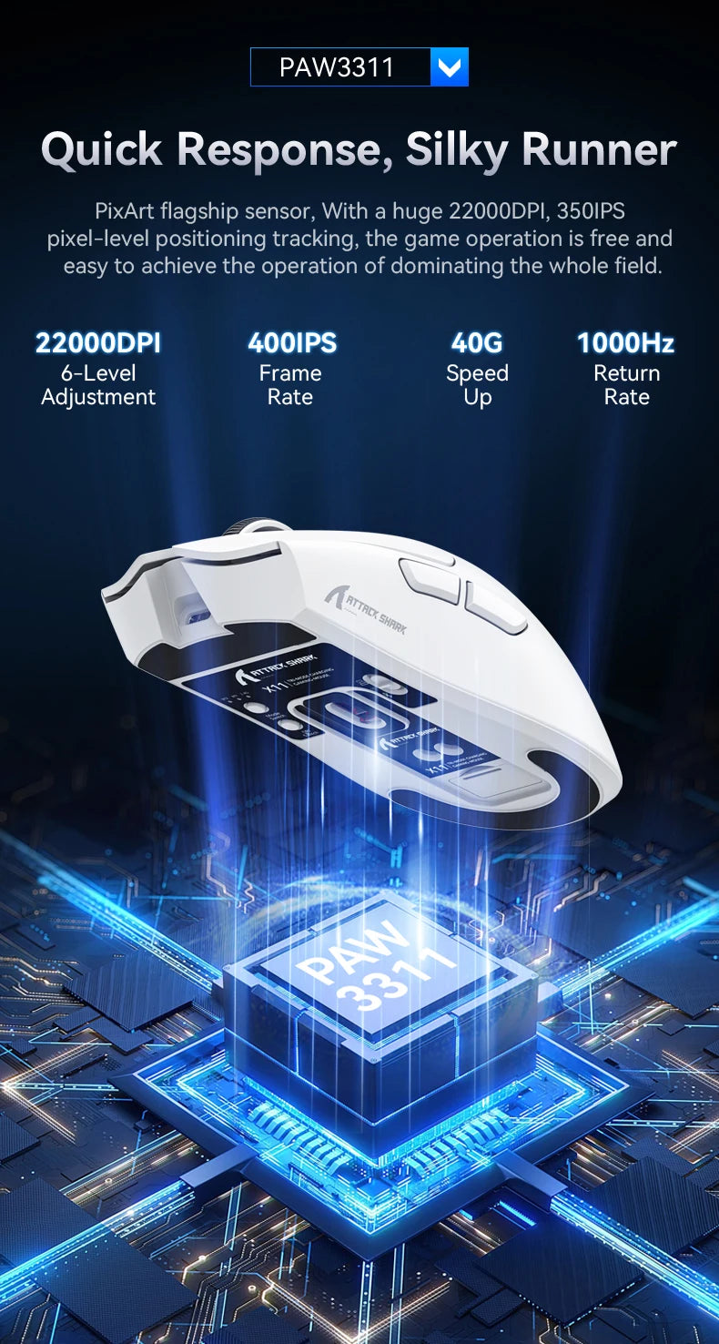 Wireless Gaming Mouse With Backlight Charging