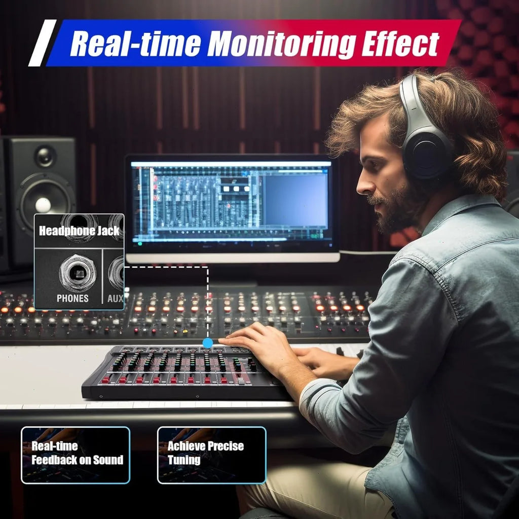8 Channel  Audio Mixer