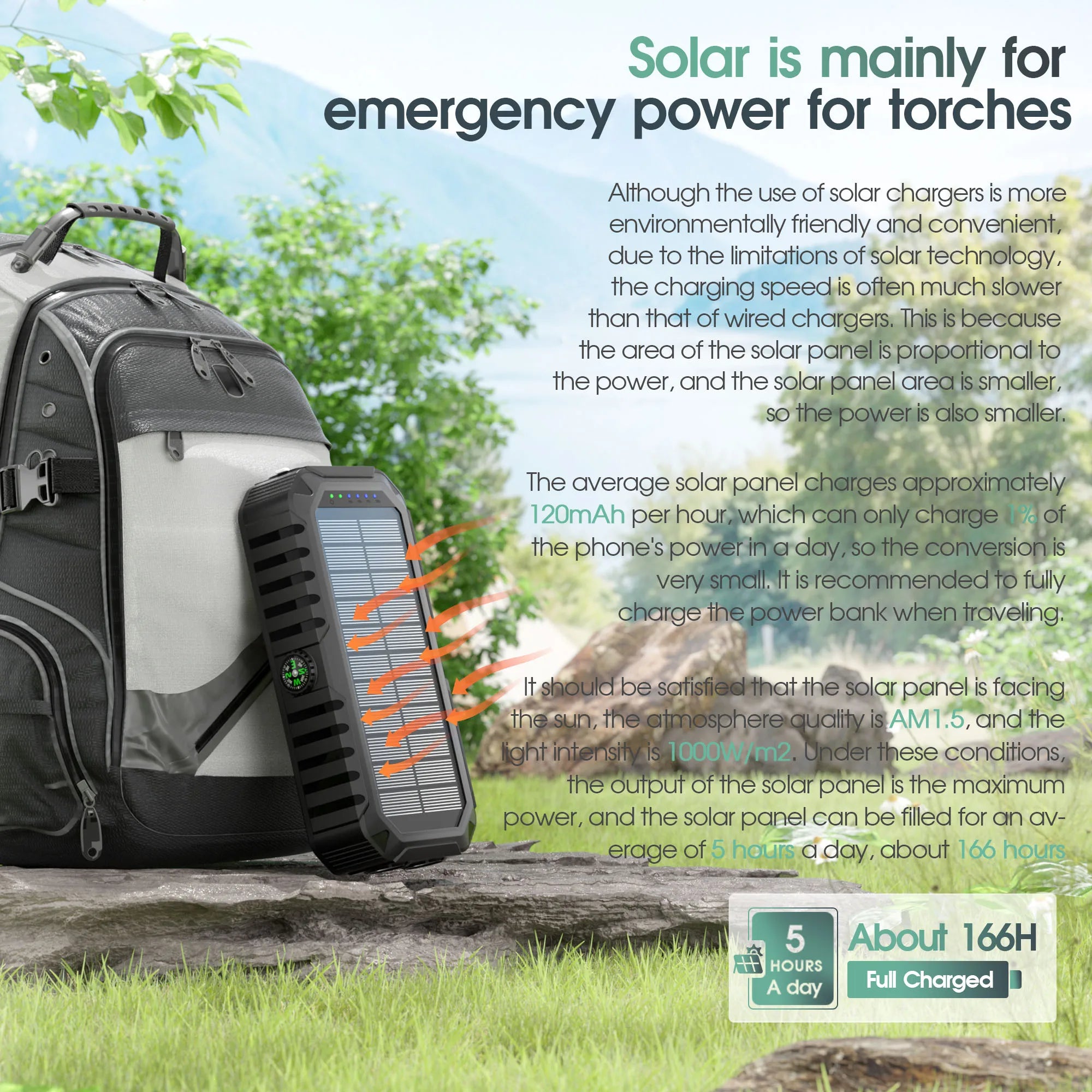 Solar Power Bank with Hand Crank