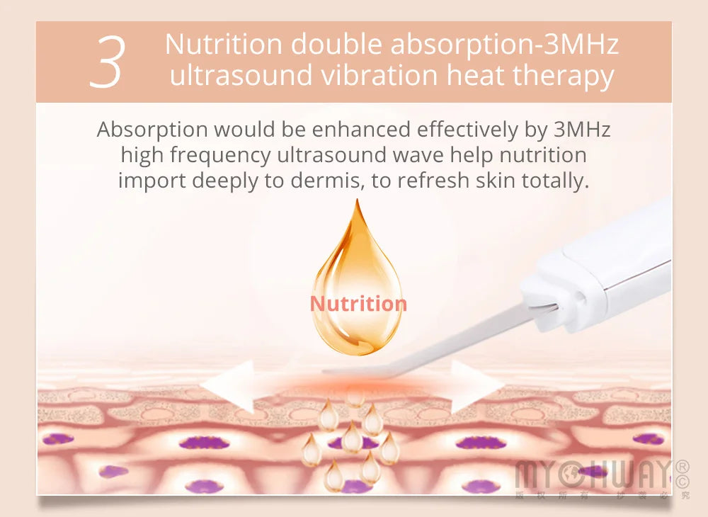 3 in 1 Ultrasound Dermabrasion Device