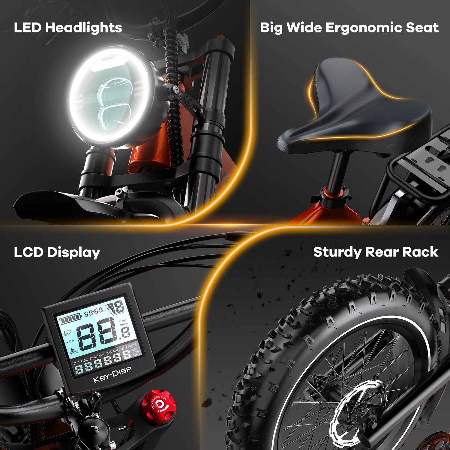 20” 2000W Fat Tire E Bicycle