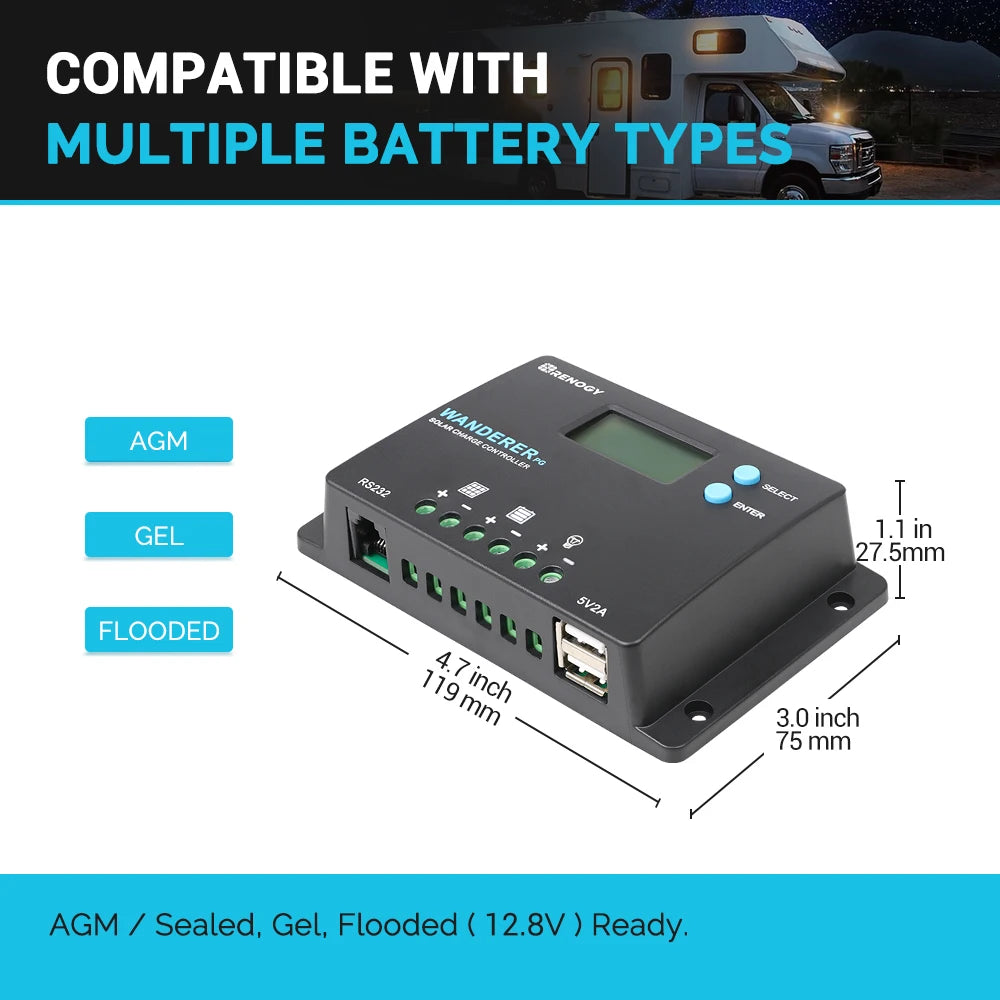 Compact Solar Charge Controller
