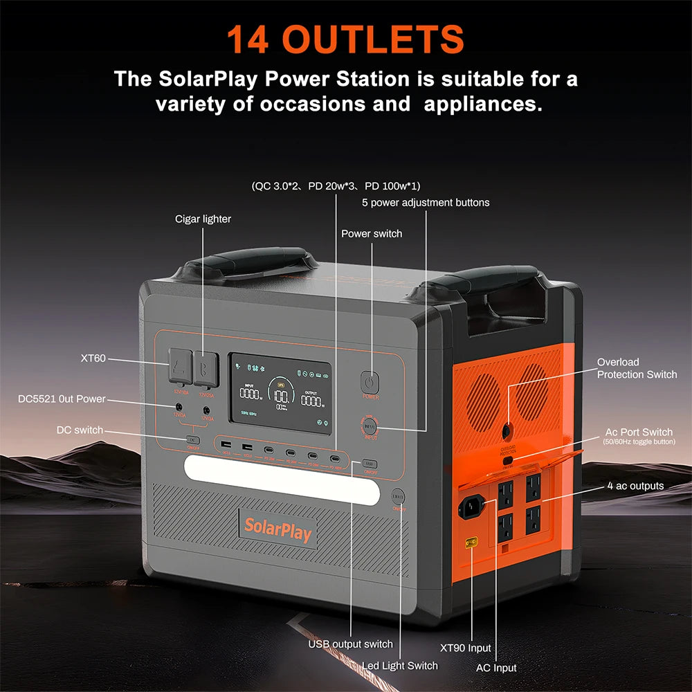 2500w Portable Solar Generator