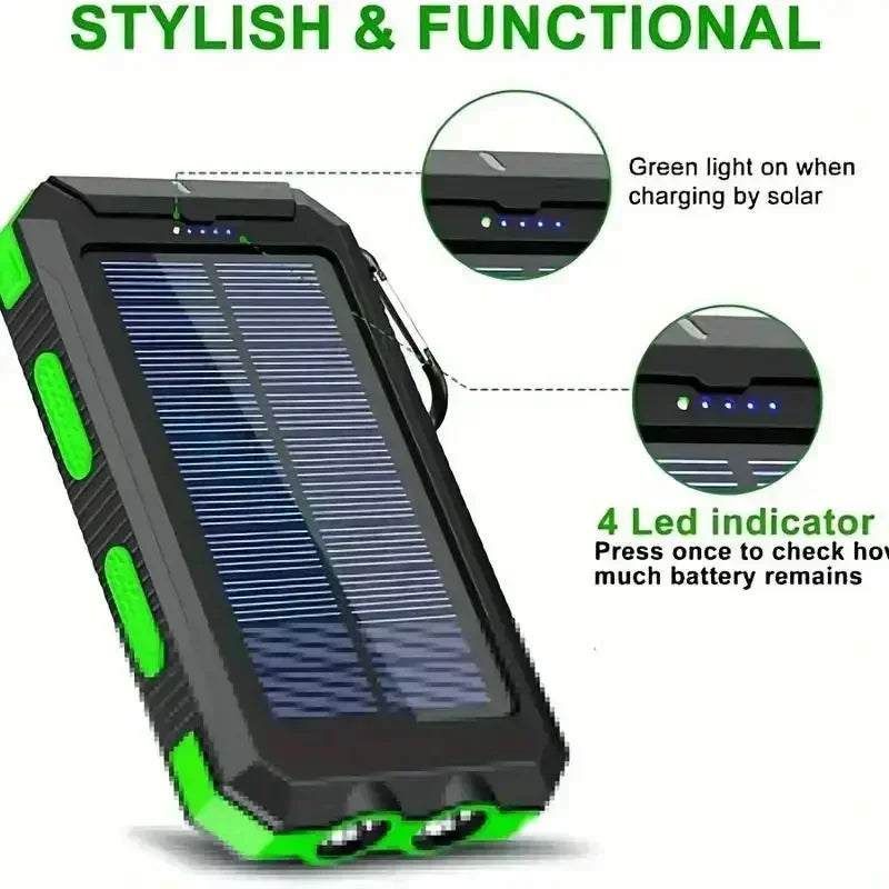 Outdoor Solar Power Bank Flashlight