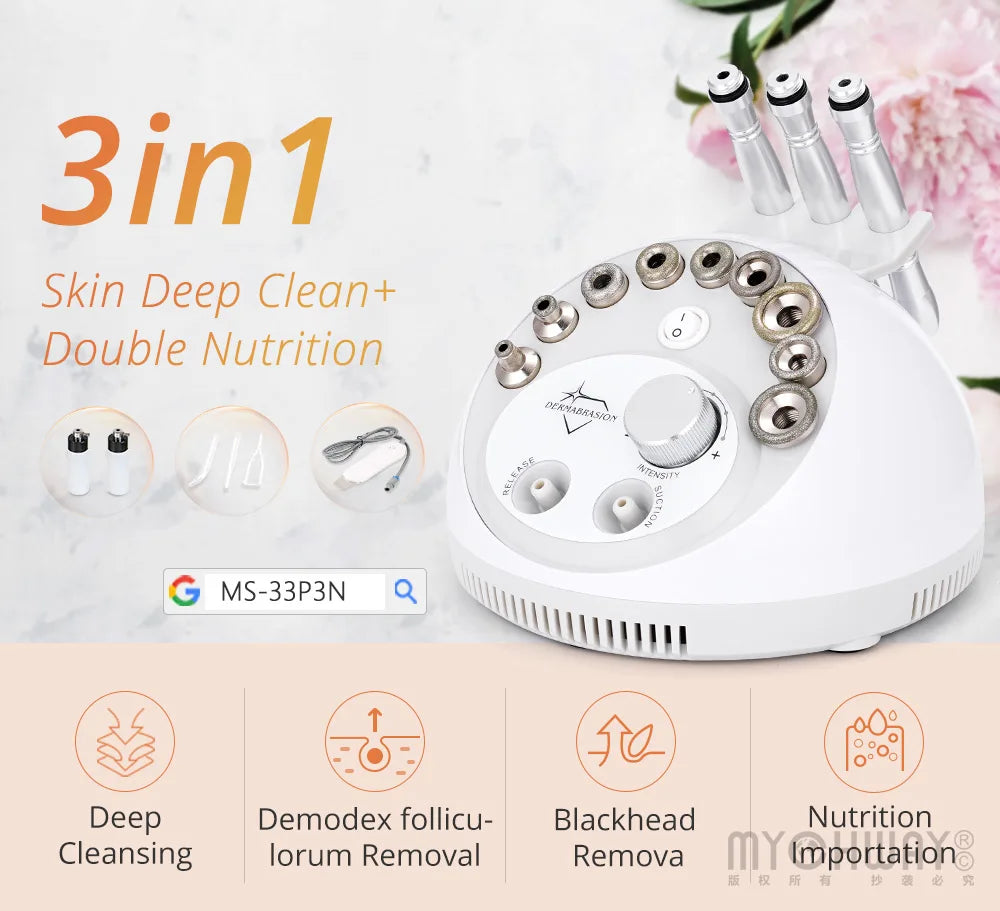 3 in 1 Ultrasound Dermabrasion Device