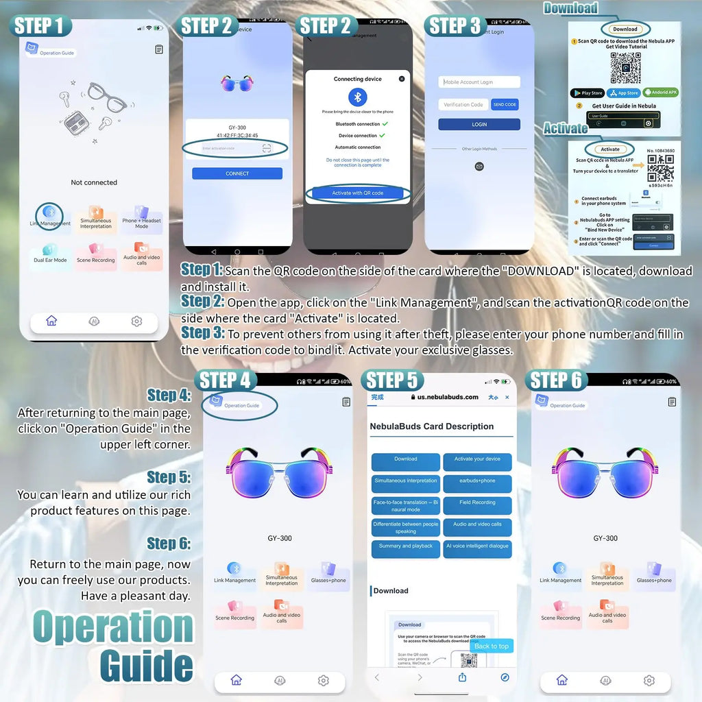 Smart Glasses With AI Voice Recorder