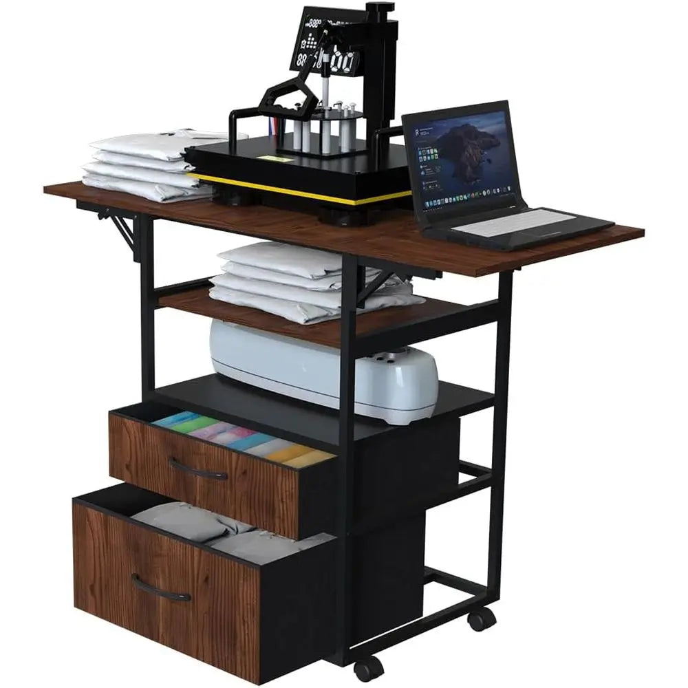 Adjustable 4-Tier Heat Press Cart