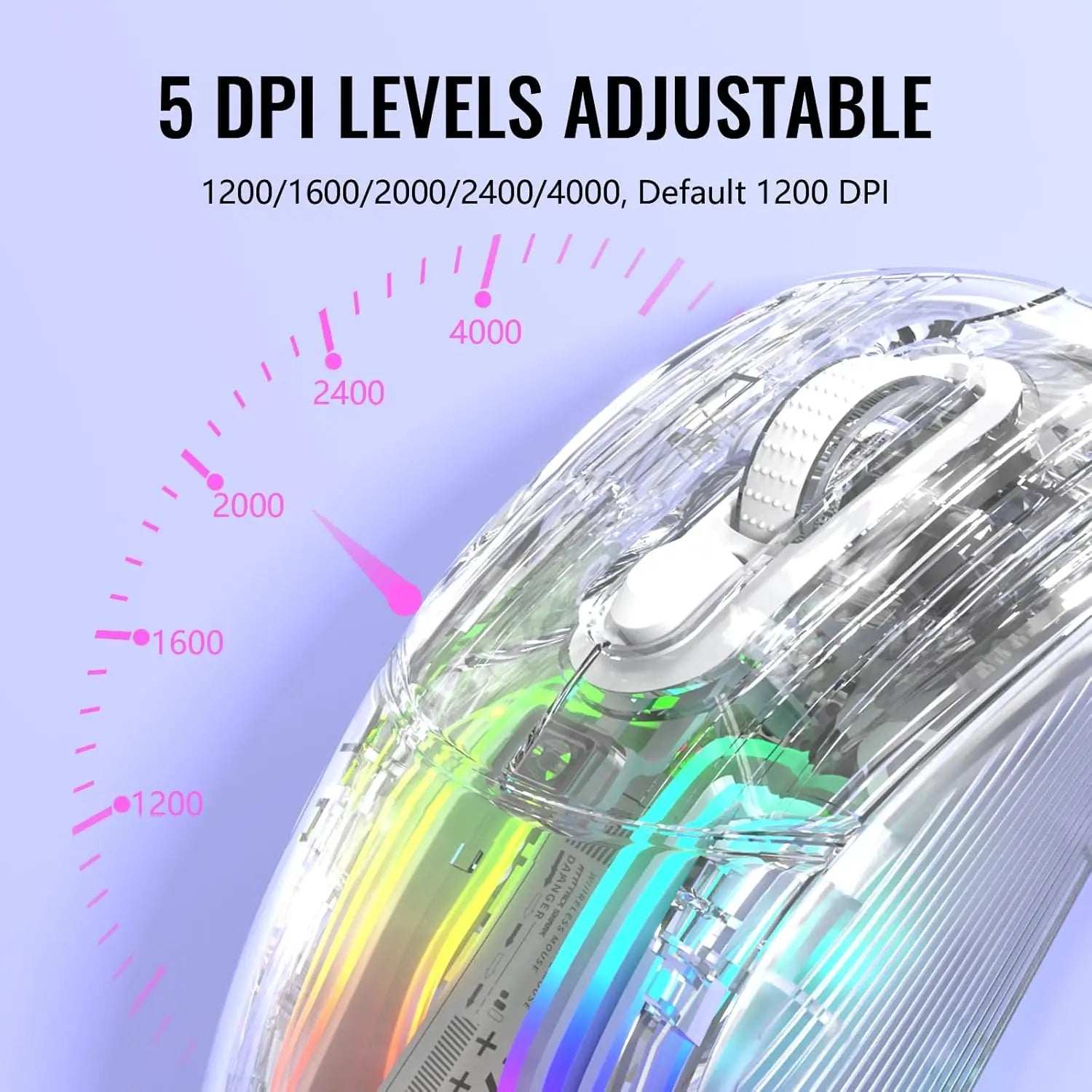 Wireless Gaming Mouse With RGB Charging Dock