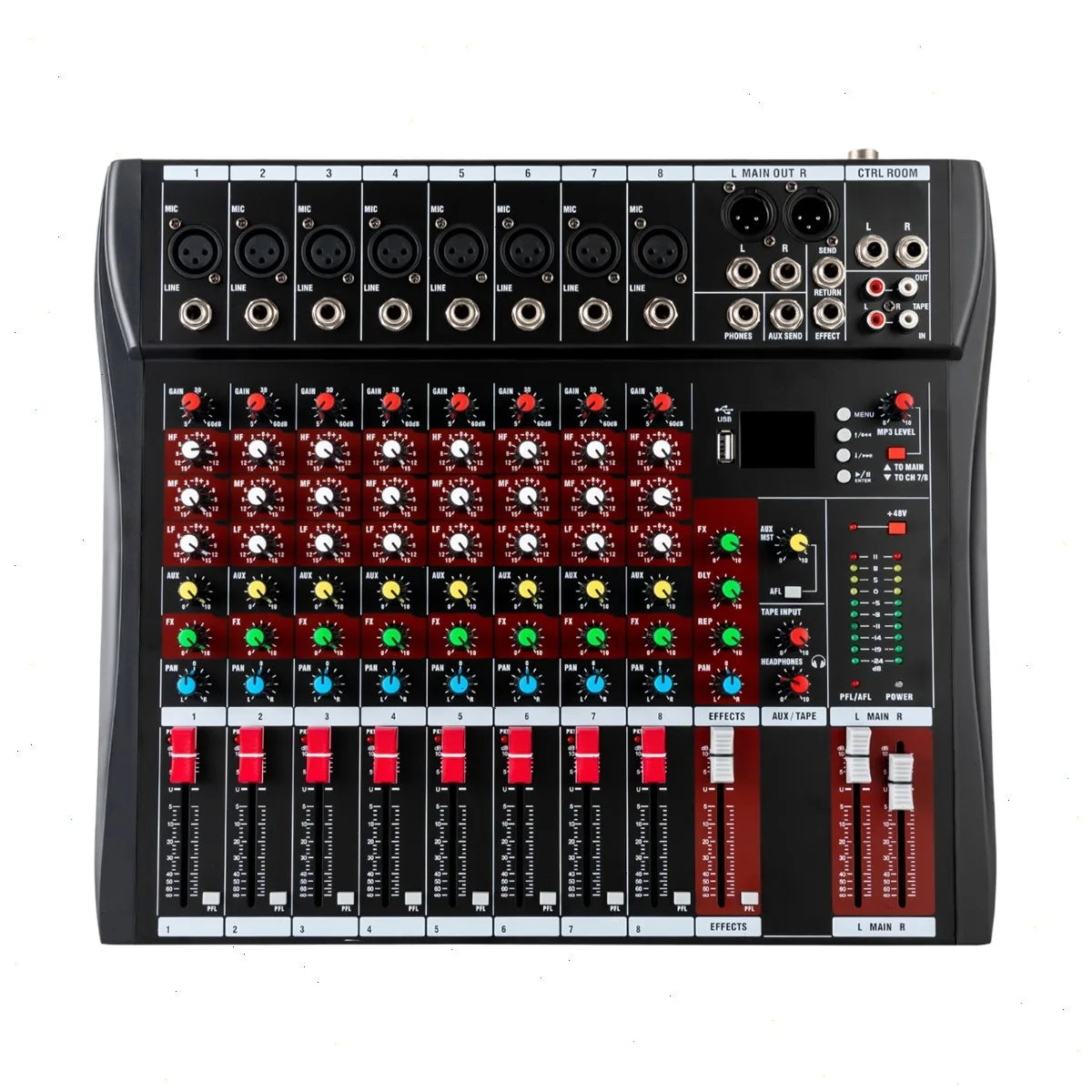 8 Channel  Audio Mixer