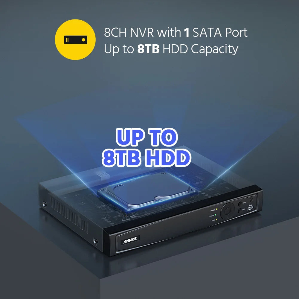 8 Channel Home Security Camera Video Recorder