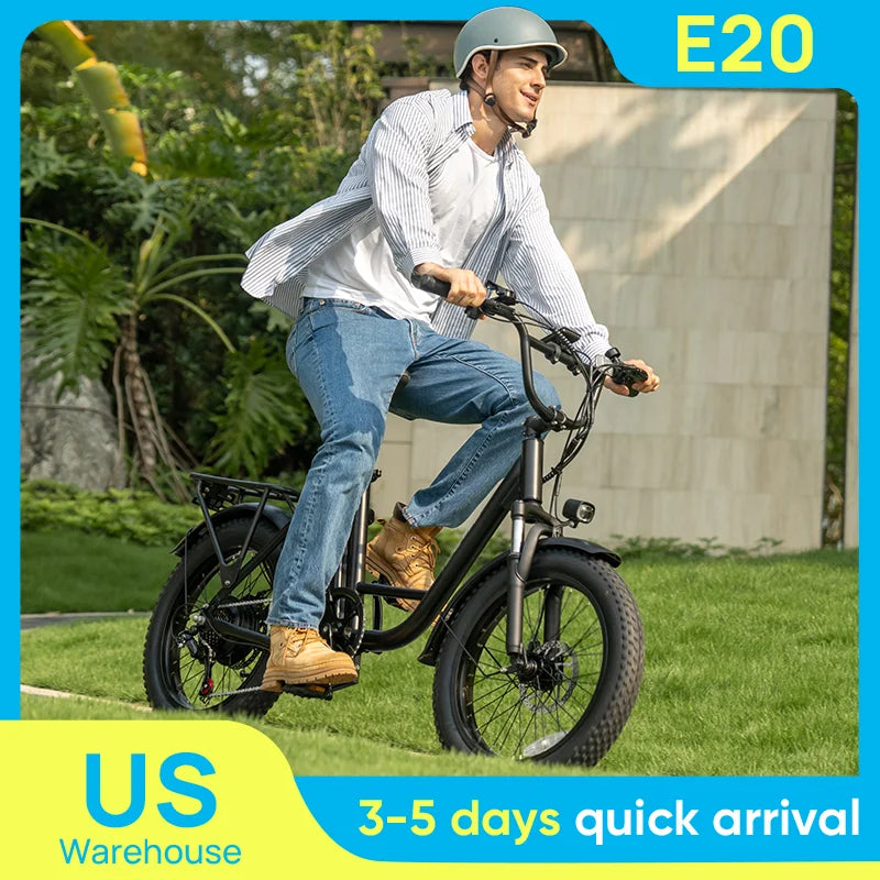 1000W 20x3" Fat Tire Electric Bike