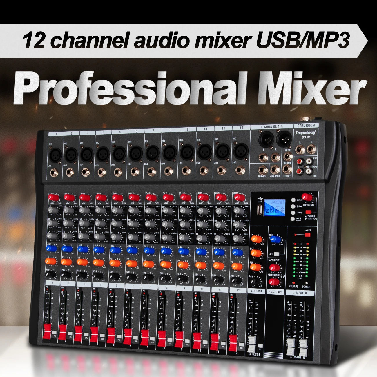 12 Channel Mixing Console