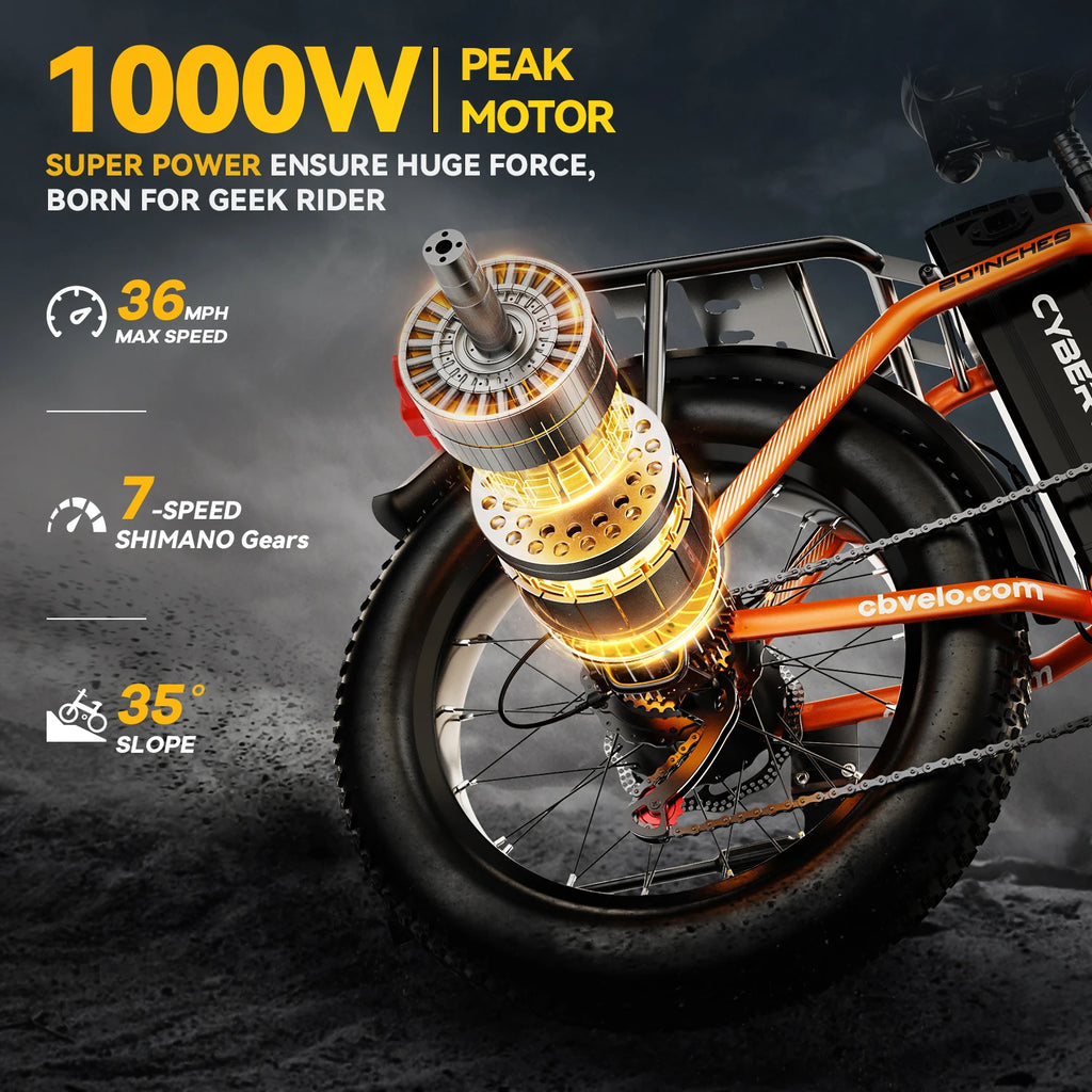 20" 1000W Folding Electric Bike