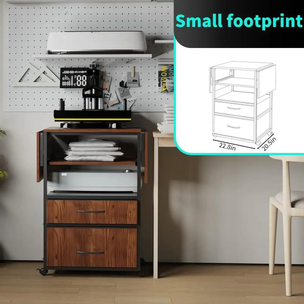 Adjustable 4-Tier Heat Press Cart