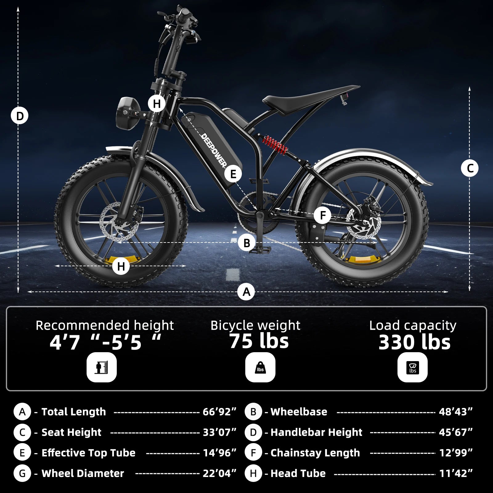 20" 1500W Electric Bike