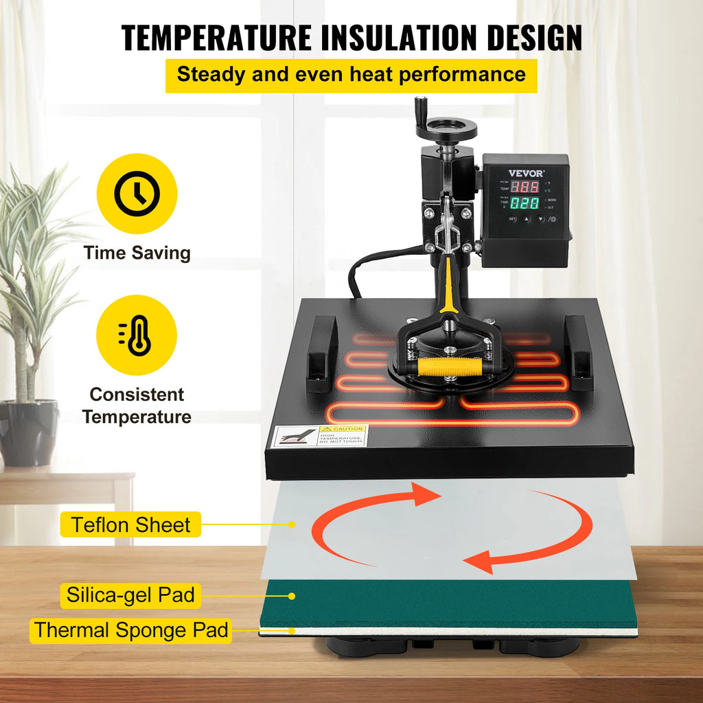 Multi-functional Heat Press w/360° Swing-Away