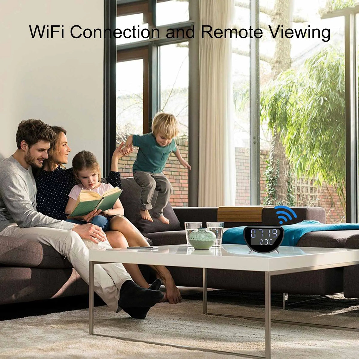 WiFi Clock Camera with Wireless Charging